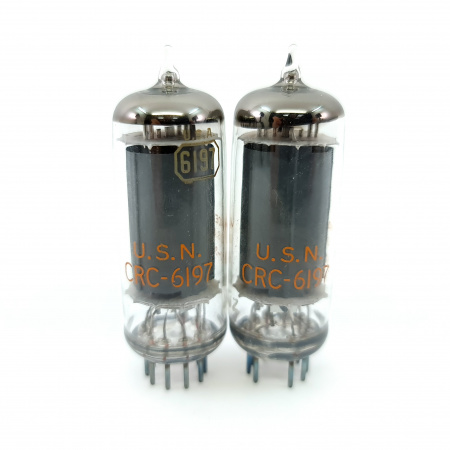 2 X 6197 RCA TUBE. 1960s PROD. 3 MICA. MATCHED PAIR. 5. CE8