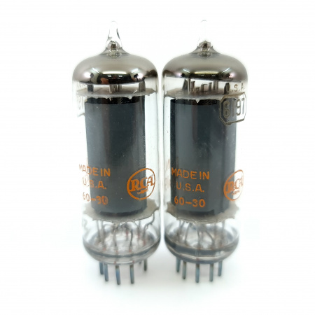 2 X 6197 RCA TUBE. 1960s PROD. 3 MICA. MATCHED PAIR. 5. CE8