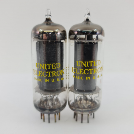 2 X 6197 UNITED ELECTRON TUBE. 1970s PROD. BLACK PLATES. 3 MICA. 14. CE8