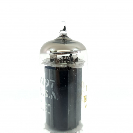 1 X 6197 UNITED ELECTRON TUBE. 1970s GENERAL ELECTRIC PROD. BLACK PLATES.15.CE8