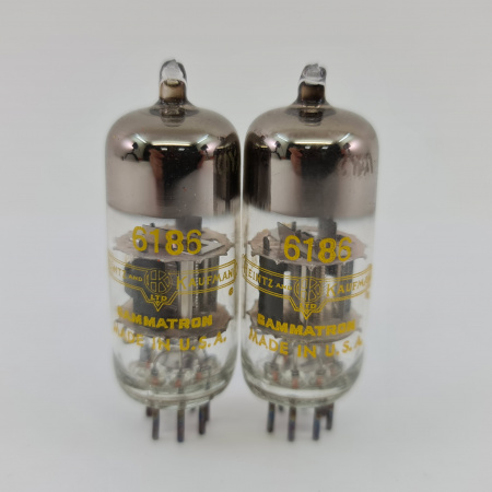 2 X 6186 HEINTZ AND KAUFMAN TUBE. 1960s PROD. MATCHED PAIR. 18. CE8