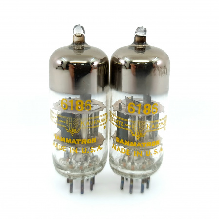 2 X 6186 HEINTZ AND KAUFMAN TUBE. 1960s PROD. MATCHED PAIR. 18. CE8