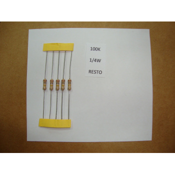 8 X RESISTOR. 1/4W 100K 5%...