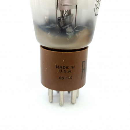 1 X 837 RCA TUBE. 1960s PROD. BLACK PLATES. DUAL RECTANGULAR GETTER. 6. CE34