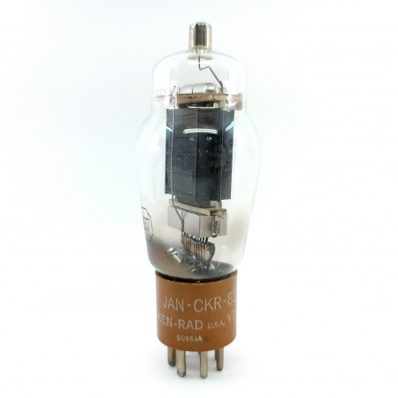 1 X JAN CKR 837 KEN-RAD TUBE. 1950s PROD. BLACK PLATES. DUAL GETTER. 9. CE34