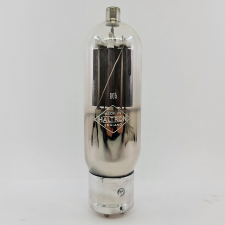 1 X 805 HALTRON TUBE. 1950s USA PROD. BLACK PLATES. FLAT GETTER. 1. CE113