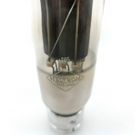 1 X 805 HALTRON TUBE. 1950s USA PROD. BLACK PLATES. FLAT GETTER. 1. CE113