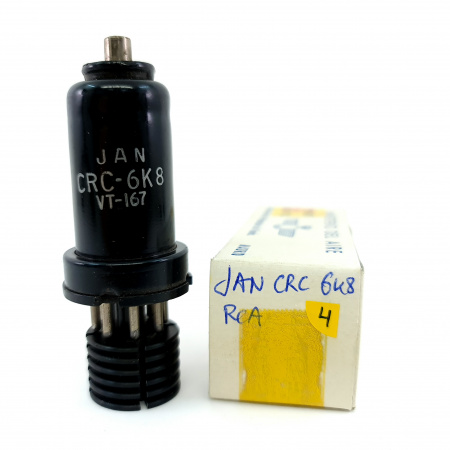 1 X JAN CRC 6K8 RCA TUBE. 1950s PROD. 4. CE152