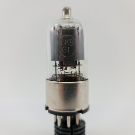 1 X 6K8GT HALTRON TUBE. 1950s BRITISH PROD. RECTANGULAR GETTER. 6. CE152