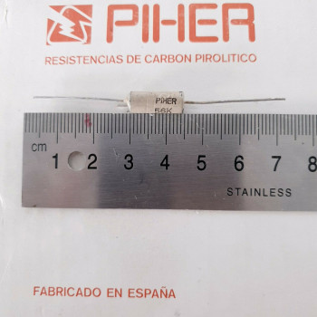 1 X 1W 56K 10% 1960S VINTAGE PIHER RESISTOR. NOS. C1795U2F200121