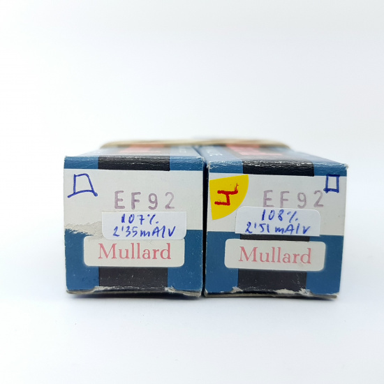2 X EF92 MULLARD TUBE. CHROME PLATES....