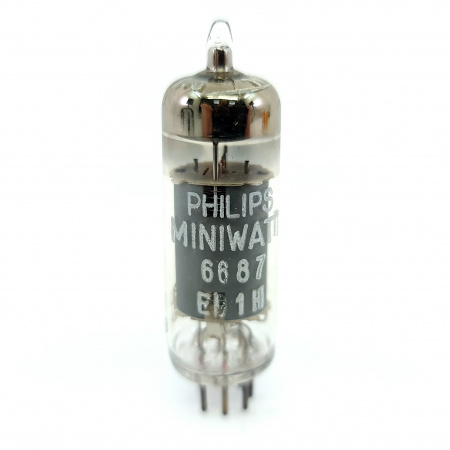 1 X 6687 / E91H PHILIPS-MINIWATT TUBE. 1960s PROD. SQ: SPECIAL QUALITY.13.CE808