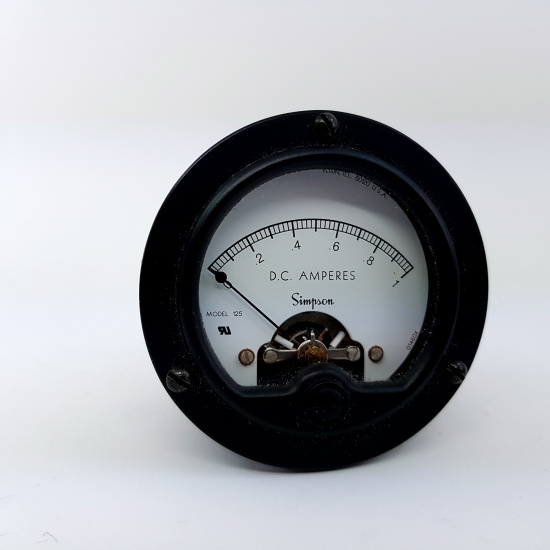 1 X SIMPSON ANALOG PANEL METER 0-1A...