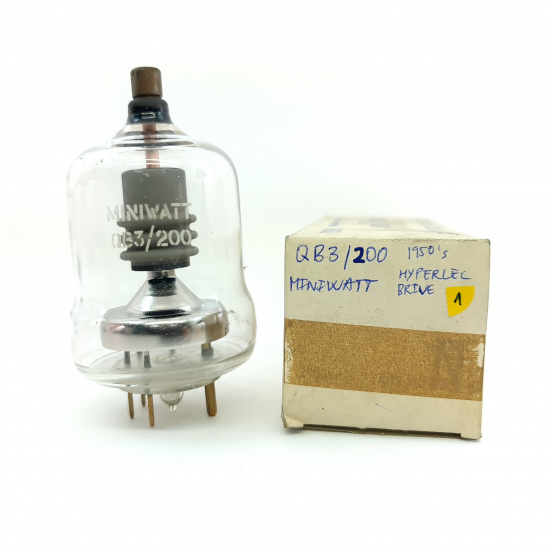 1 X QB3/200 MINIWATT TUBE. 1950s HYPERLEC BRIVE PROD. 1. CE583