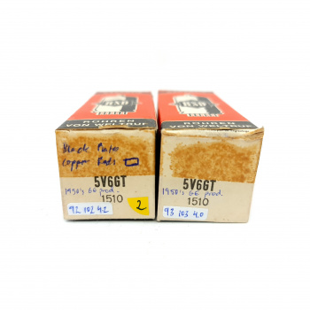 2 X 5V6GT RSD TUBE. 1950s...