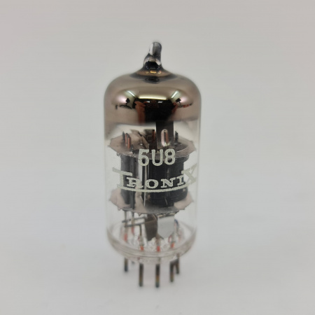 1 X 5U8 TRONIX TUBE. 1960s PROD. RECTANGULAR GETTER. 5. CE593