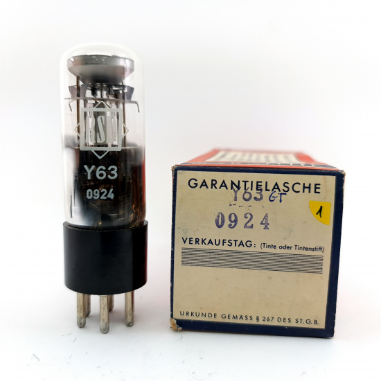 1 X Y63GT RSD MAGIC EYE TUBE. FLAT GETTER. 1. CE566