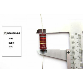 VINTAGE BEYSCHLAG RESISTOR. 1W 820K 5% *1 PC* NOS (New Old Stock)