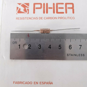 1 X 1/2W 2,7M 2.7M 2M7 10% 1960S VINTAGE PIHER RESISTOR. NOS. C1795U6F200121