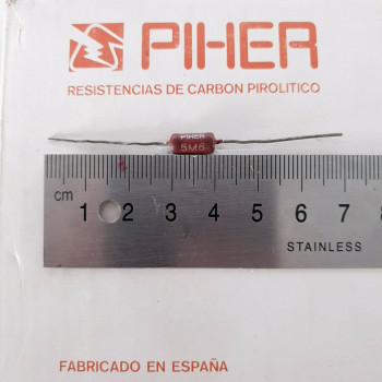 1 X 1/2W 5,6M 5.6M 5M6 10% 1960S VINTAGE PIHER RESISTOR. NOS. C1795U1F200121