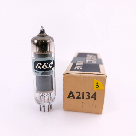 1 X A2134 GEC TUBE. 1950s PROD. RECTANGULAR GETTER. COPPER RODS. CH163