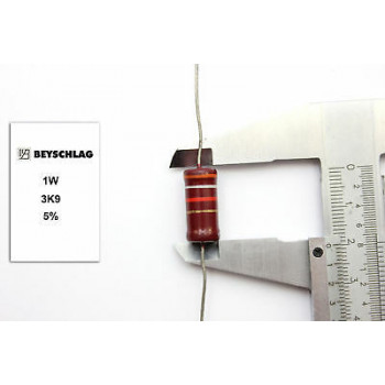 VINTAGE BEYSCHLAG RESISTOR. 1W 3K9 5% *1 PC* NOS (New Old Stock)
