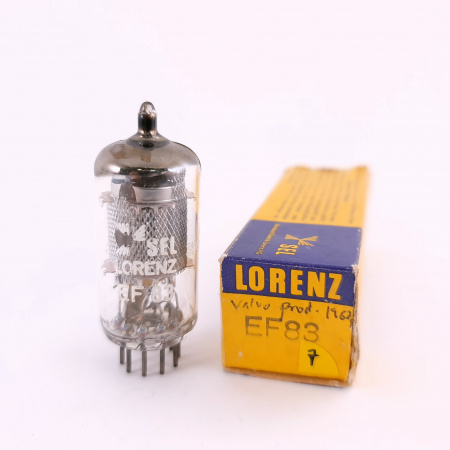 1 X EF83 LORENZ TUBE. 1960s VALVO PROD. MESH PLATE. 7. CH163