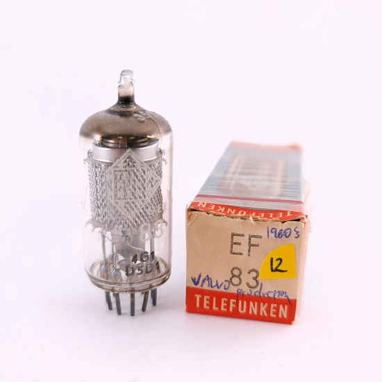 1 X EF83 TELEFUNKEN TUBE. 1960s VALVO PROD. MESH PLATE. 12. CH163