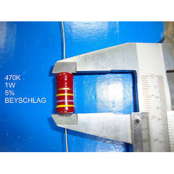 VINTAGE BEYSCHLAG RESISTOR. 1W 470K 5% *1 PC* NEW+