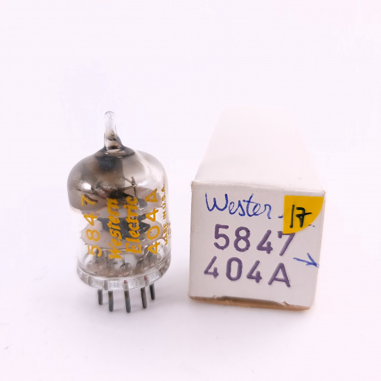 1 X 404A / 5847 WESTERN ELECTRIC TUBE. 1960s PROD. BLACK PLATES. 17. CH163