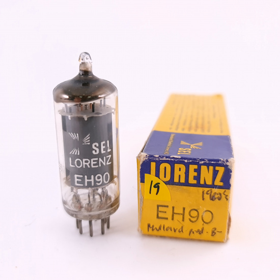 1 X EH90 / 6CS6 LORENZ TUBE. 1960s MULLARD PROD. COPPER RODS. 19. CH163