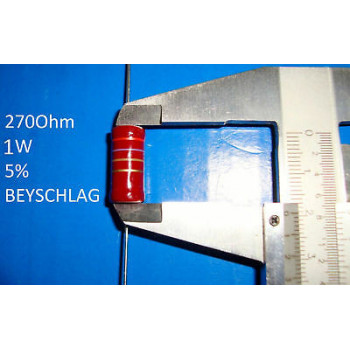 VINTAGE BEYSCHLAG RESISTOR. 1W 270Ohm 270R 5% *1 PC* NEW+