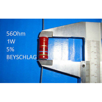 VINTAGE BEYSCHLAG RESISTOR. 1W 56Ohm 56R 5% *1 PC* NEW+