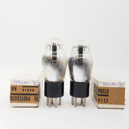 2 X TYPE 76 / 276 / VT76 TORVAC TUBE. BLACK PLATE. NOS. PAIR. RC24