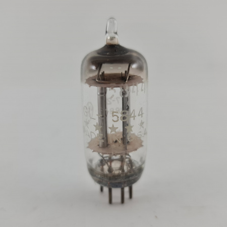 1 X 5844 GENERAL ELECTRIC TUBE. 1950s PROD. CHROMES PLATES. 7. CE801