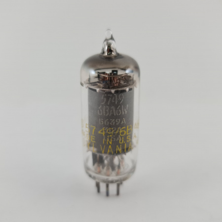 1 X JHS 5749 / 6BA6W SYLVANIA TUBE. 1960s PROD. D-GETTER. COPPER RODS. 9. CE801