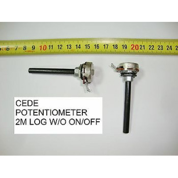 POTENCIOMETRO CARBON CEDE POTENTIOMETER.  2M LOG W/O ON/OFF. P8