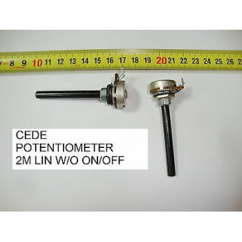 POTENCIOMETRO  CARBON CEDE POTENTIOMETER.  2M LIN W/O ON/OFF. P8