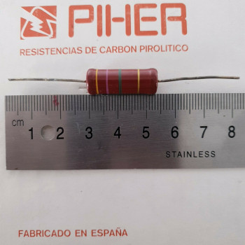 1 X 2W 4,7M 4.7M 4M7 5% 1970s VINTAGE PIHER RESISTOR. NOS. C1828U86F040221