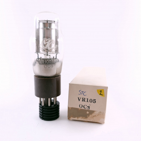 1 X 0C3 / VR105 STC TUBE. 1950s PROD. DUAL RECTANGULAR GETTER. 2. CE858