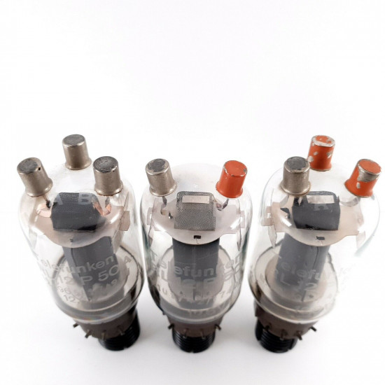 3 X RL12P50A TELEFUNKEN TUBE. 1940s PROD. CK  ENA