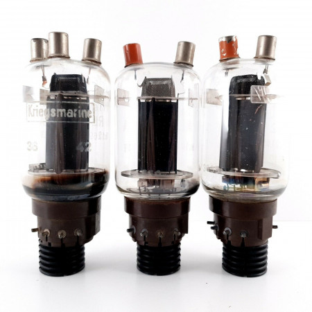 3 X RL12P50A TELEFUNKEN TUBE. 1940s PROD. CK  ENA