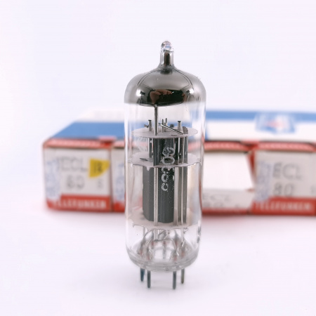 5 X ECL80 TELEFUNKEN TUBE. 1950s SIEMENS PROD. 3M. MATCHED QUINTET. 13. CB406