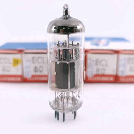 5 X ECL80 TELEFUNKEN TUBE. 1950s SIEMENS PROD. 3M. MATCHED QUINTET. 13. CB406