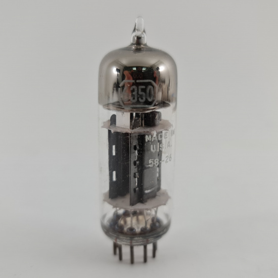 1 X 6350 RCA TUBE. 1950s PROD. BLACK...