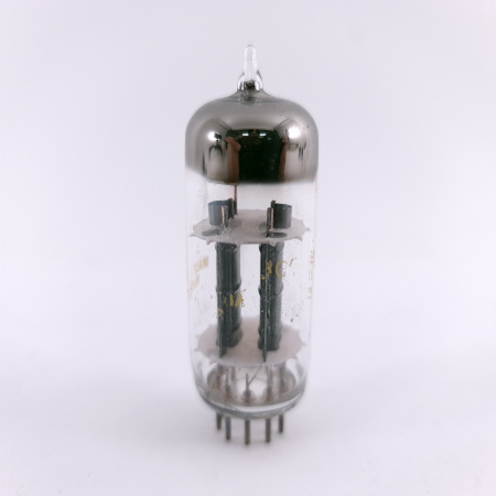 1 X 6350 SYLVANIA TUBE. 1950s PROD. BLACK PLATES. D-GETTER. 20. CB406