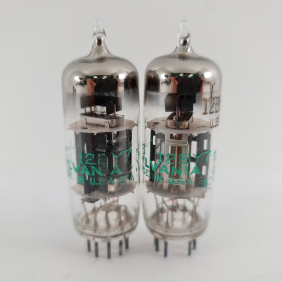 2 X JHS 12BY7 SYLVANIA TUBE. 1960s...