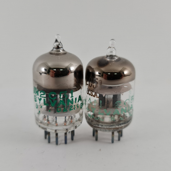 2 X JAN 2C51 SYLVANIA TUBE. 1970-68...