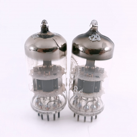 2 X ECC84 VALVO TUBE. 1960s MULLARD PROD. COPPER RODS. PAIR. 35. CB406