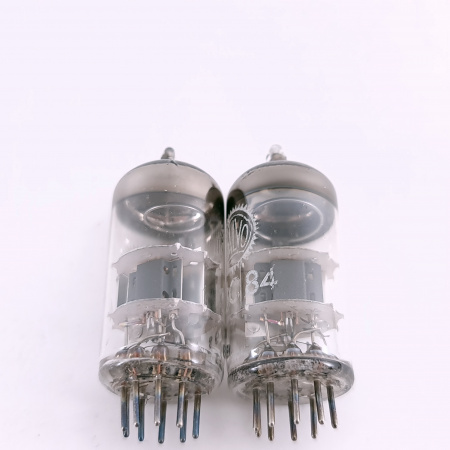 2 X ECC84 VALVO TUBE. 1960s MULLARD PROD. COPPER RODS. PAIR. 35. CB406